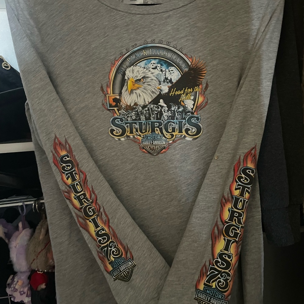 Harley Davidson Sturgis Graphic Long Sleeve Shirt Women’s Large L 73rd Year